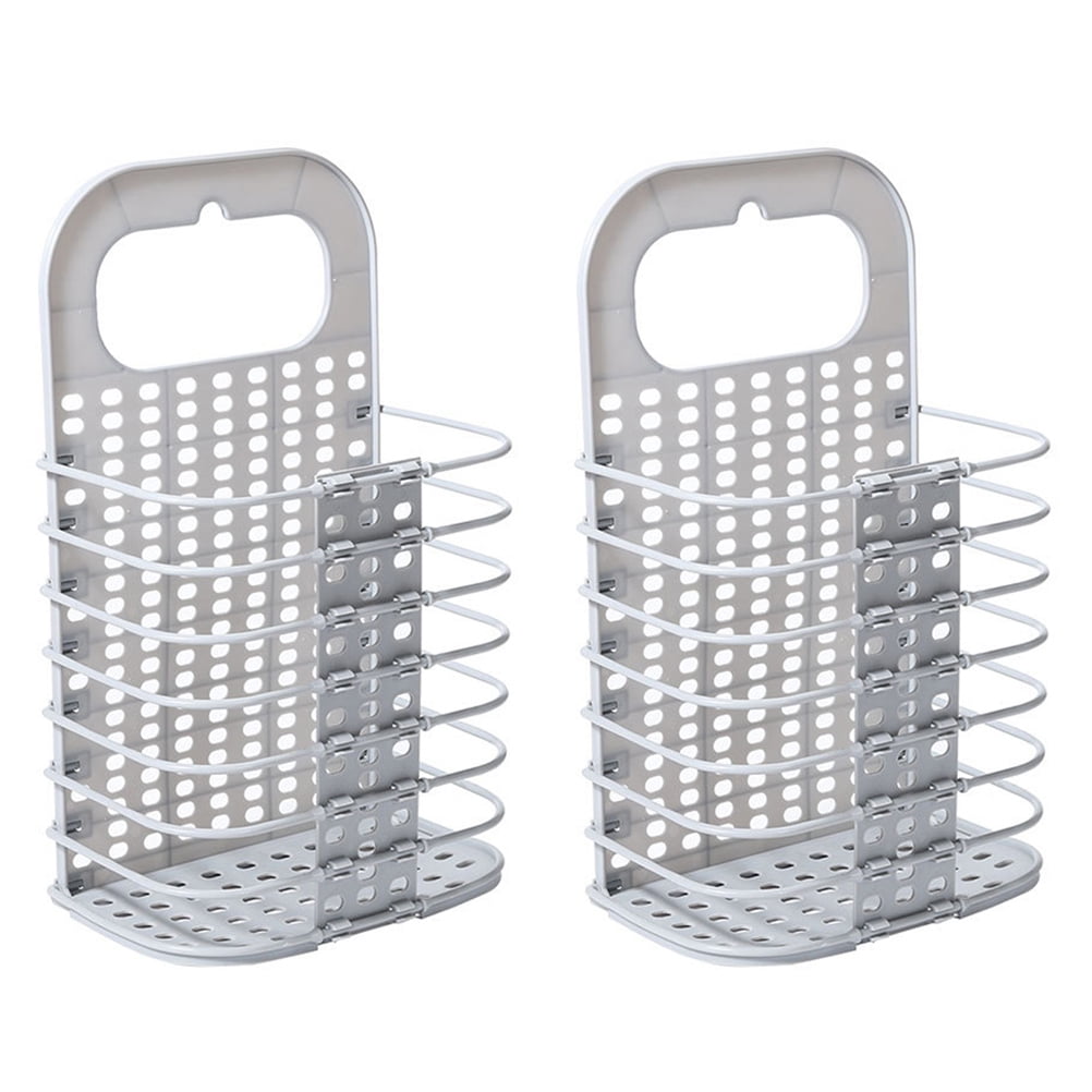 2pcs Household Laundry Basket Foldable Dirty Clothes Stand Storage