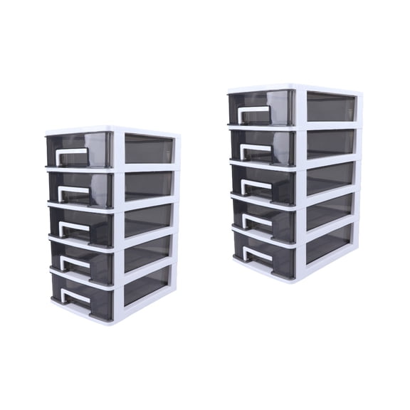 IMIKEYA 2Pcs Multi-Layer Storage Cabinet Drawer Type Closet for Office and Study Rooms