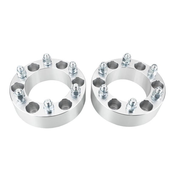 2pcs Hub Centric Wheel Adapters 6x5.5 for Chevy Silverado 1500 Tahoe Suburban Silver