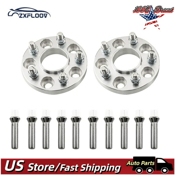 2pcs Hub Centric Wheel Adapters for Audi A4 (2008-2014), Mercedes-Benz (1994-2014), Maybach (2005-2012) - Durable Silver Aluminum for Enhanced Stability