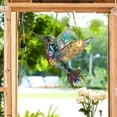 thumbnail image 1 of 2pcs Hummingbird Stained Glass Birds Window Hangings, Stained Glass Decorations,Bird Suncatcher for Window Decor Hummingbird Gifts for Mom,Bird Lovers, 1 of 7