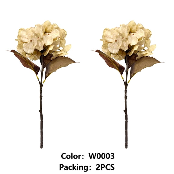 2pcs Hydrangeas Flowers19.29Inch, Artificial Silk Hydrangea with Stems Bouquets, Fake Hydrangeas Flowers Arrangement for Home Decor Party, Wedding Centerpieces Outdoor Decor