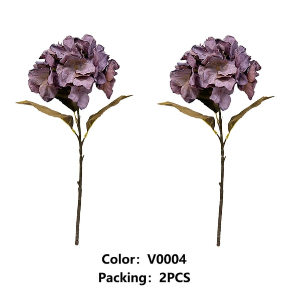 2pcs Hydrangeas Flowers19.29Inch, Artificial Silk Hydrangea with Stems Bouquets, Fake Hydrangeas Flowers Arrangement for Home Decor Party, Wedding Centerpieces Outdoor Decor