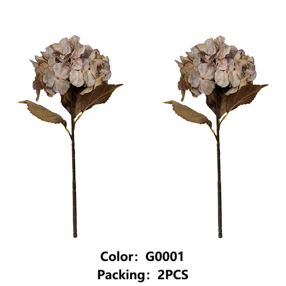 2pcs Hydrangeas Flowers19.29Inch, Artificial Silk Hydrangea with Stems Bouquets, Fake Hydrangeas Flowers Arrangement for Home Decor Party, Wedding Centerpieces Outdoor Decor