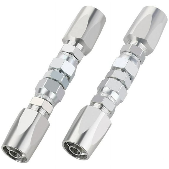 2pcs Hydraulic Hose Repair Kit, Reusable, 2-Wire Reusable Hydraulic Repair Fitting 1/2Inch