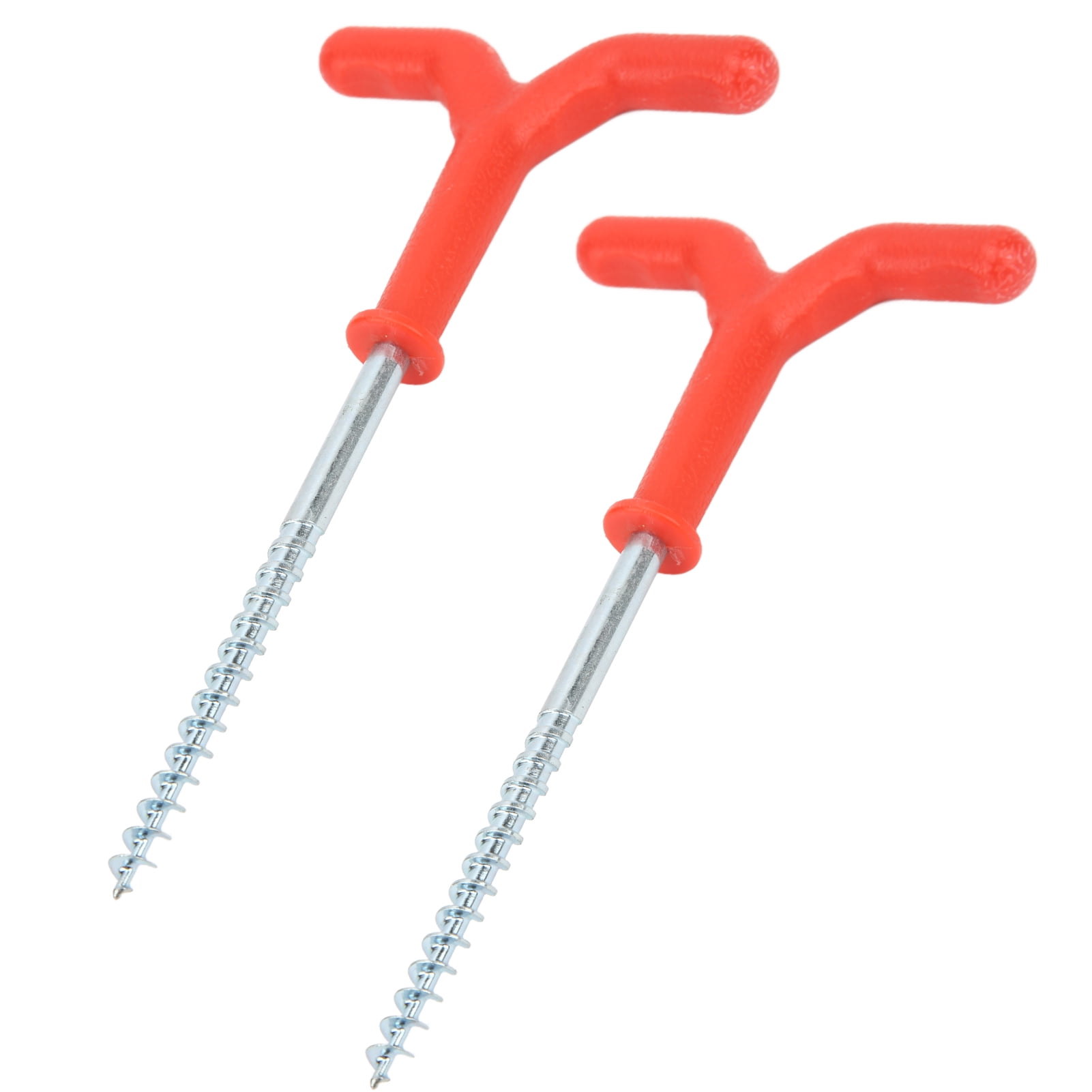 2pcs Ice Fishing Rod Holders Ice Drill Augers Winter Fishing Tent Pegs