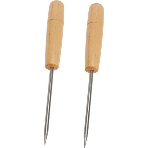 2pcs Ice Pick Household Tools Multitools Vintage Fridge Commercial Refrigerators Camping Refrigerator Tea Cake Pick Multi-functional Ice Cubes Wood Khaki Manual Metal Ice Pick
