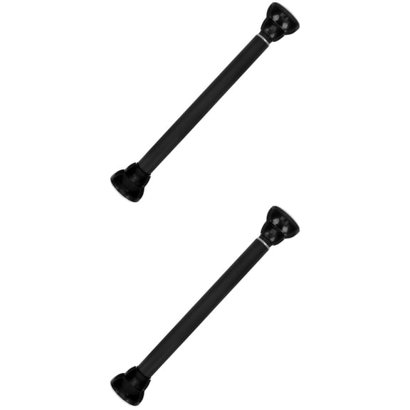 2pcs Indoor Wall Fixed Clothes Pole Free Punching Retractable Clothes Rail Curtain Rods No Drilling