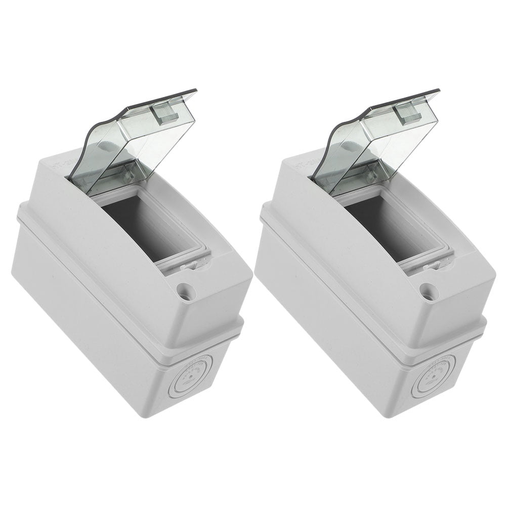 2pcs Indoors Outdoors Distribution Box Electrical Box 2-Way Circuit ...