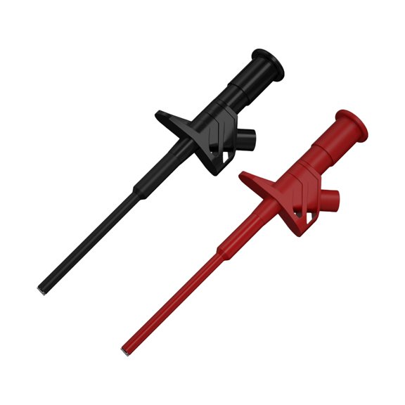 2pcs Insulated High Voltage Flexible Testing Probe Quick Test Hook Clip Test Grabbers Probe with 4mm Banana Socket