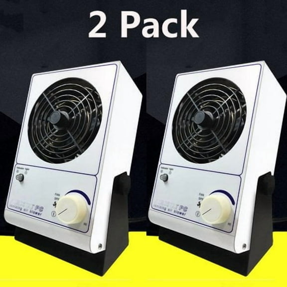 2pcs Ionizing Air Blower Fan Anti Electrostatic Ion Blower Anti-Static Ionizer ESD Static Electricity Electrostatic Elimination Eliminator Fan 110V
