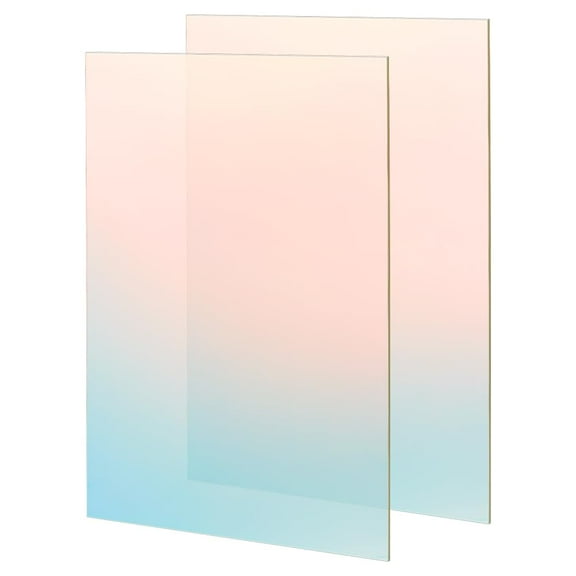 2pcs Iridescent Acrylic Sheets 2.5mm Thick Rainbow Sheet Rectangle Plastic Panel for DIY Art Projects Crafting Display Project Signs Painting 11.8x7.8 Inch DIY