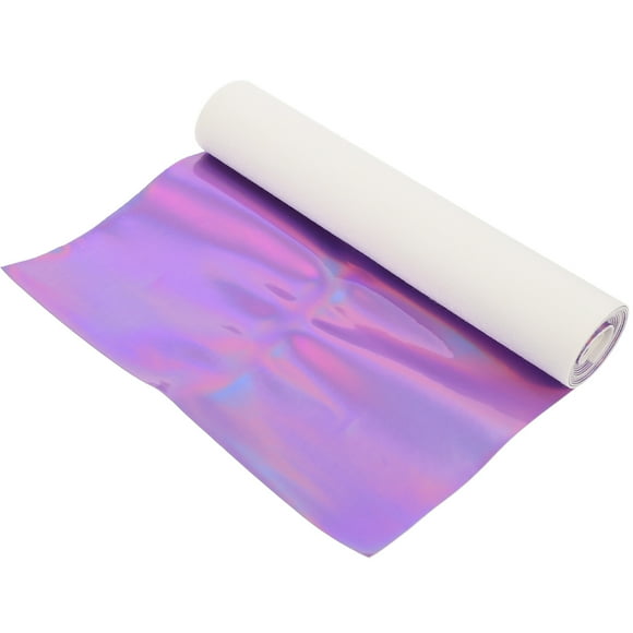 2pcs Iridescent Holographic PU Fabric Colorful Glossy Sheet Decorative PU Fabric for DIY Patchwork Handbag