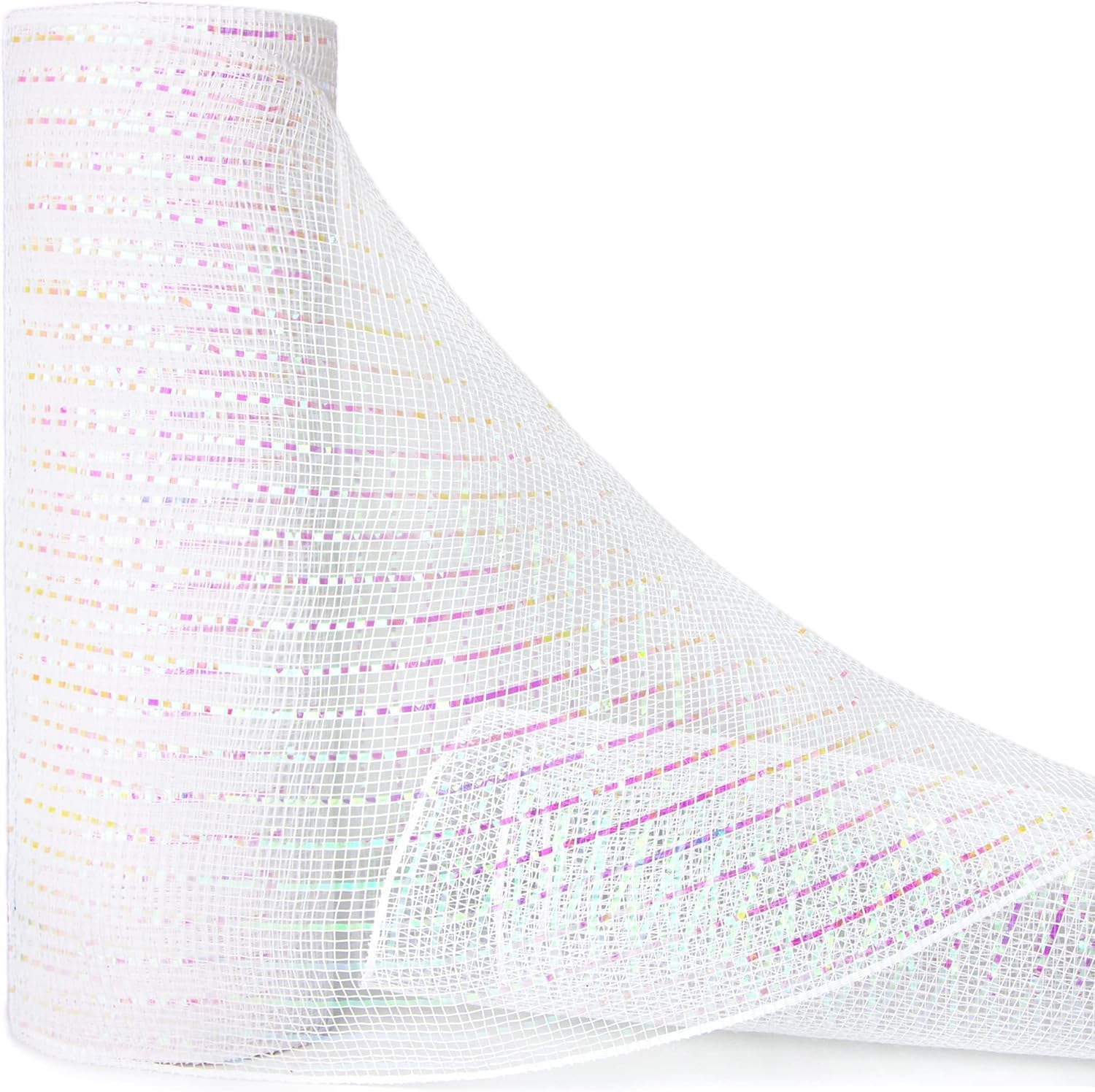 2pcs Iridescent Mesh White (10 Yards) Craft Floral Arrangement Wreath