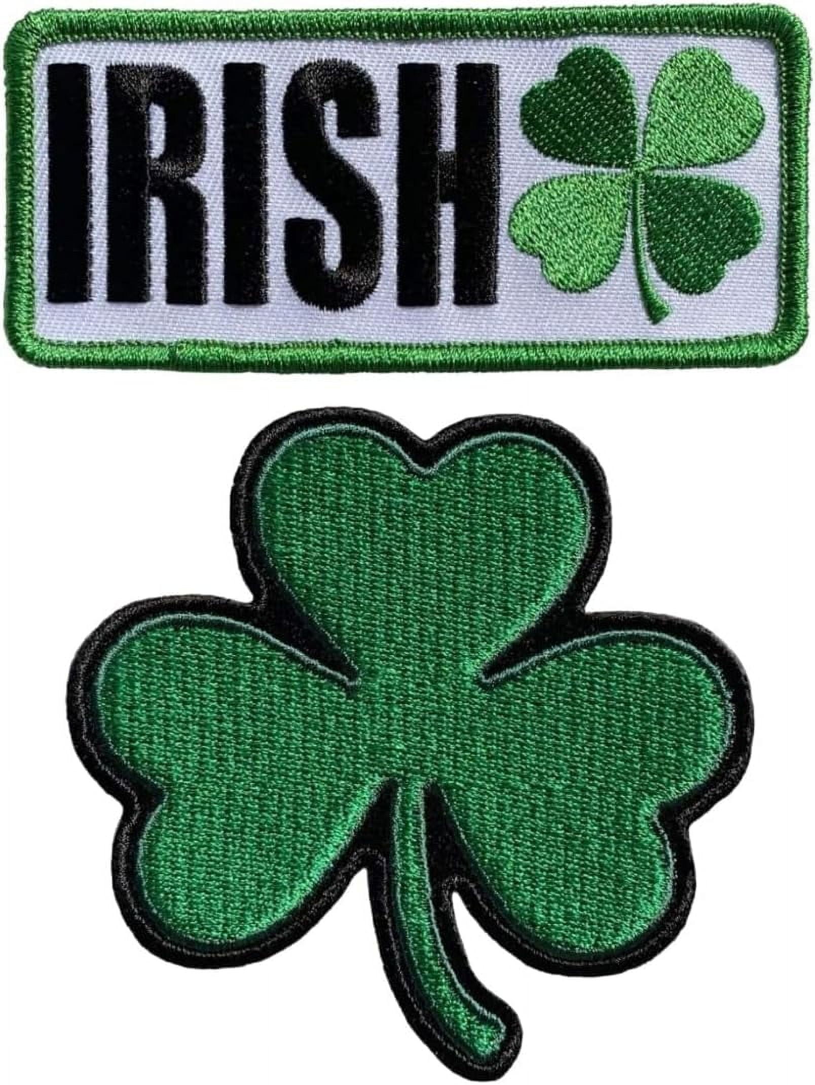 2pcs Irish Irish Ireland Embroidered Patch 2PC Bundle Set Iron On Sew