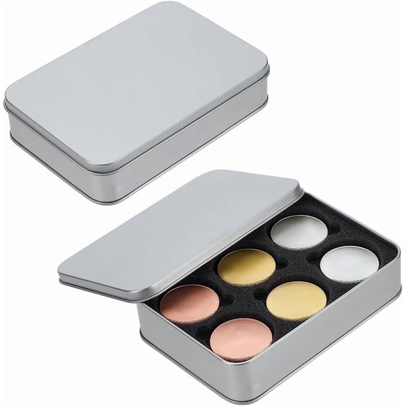 2pcs Iron Commemorative Coin Display Cases Coin Storage Box Rectangle Platinum 161x112x36.5mm Inner Diameter: 153.5x104.5mm