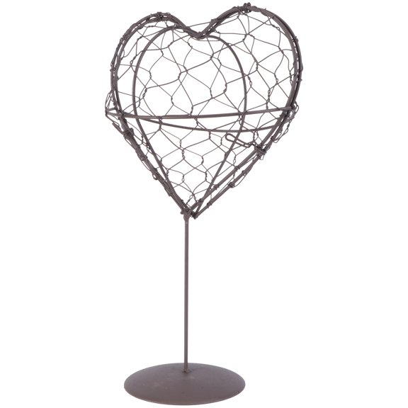 unbranded 2pcs Iron Flower Frame Indoor Retro Three-dimensional Heart Shape Wall Hanging Flower Shelf Living Room Garden Balcony Bonsai Rack