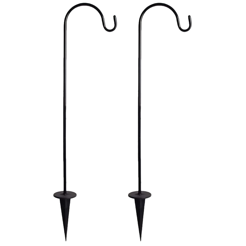 2pcs Iron Inserted Hook Outdoor Yard Ground Inserting Hook Yard Lantern