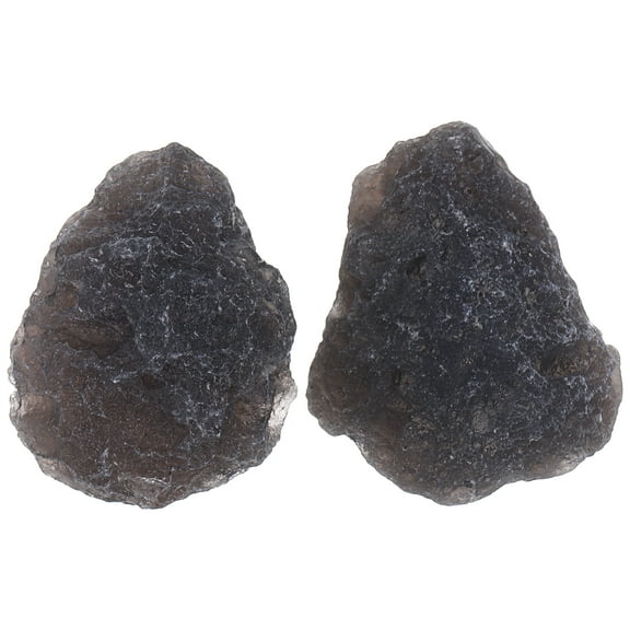 2 Pieces Black Meteorite Sample Teaching Stones for Students - Educational Specimens