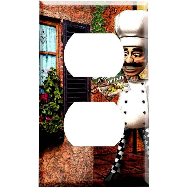 2pcs Italian Chef Outlet Cover