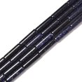 2pcs JM Design Blue Sandstone Cylinder Tube Beads Size 4x13mm 15.5