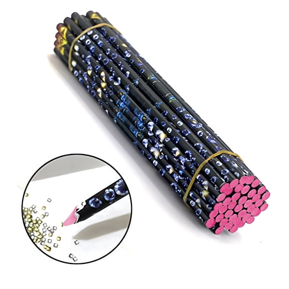 2pcs JacobsParts Wax Pen Tool Rhinestone Diamond Picker Applicator for Nail Art Jewelery DIY Crafts Decor, Pink