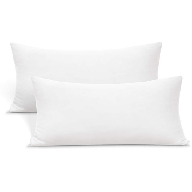 2pcs Jersey Knit Pillow Cases,White Pillowcases with Envelope Closure