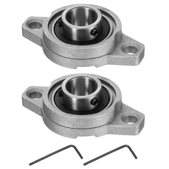 2pcs KFL002 Pillow Block Bearings 15mm Bore Bearing Units Zinc Alloy ...