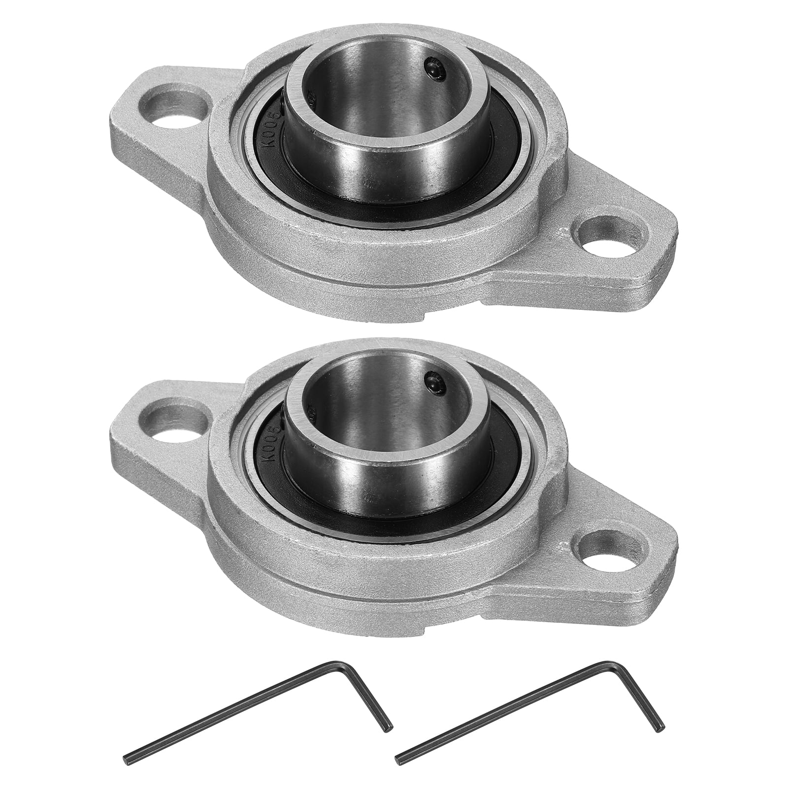 2pcs KFL005 Pillow Block Bearings 25mm Bore Bearing Units Zinc Alloy ...