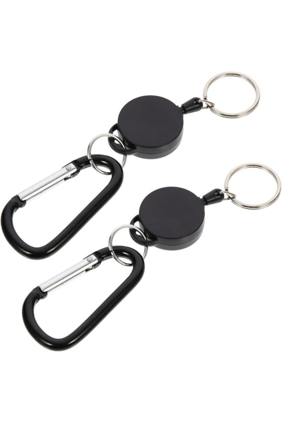 2pcs Key Chain Key Reel Multitool Keychain Key Lanyard Key Holder Clip Badge Holder Id Badge Holder Retractable Keyrings Multi-Function Keychains Anti- Keychains Black Nurse
