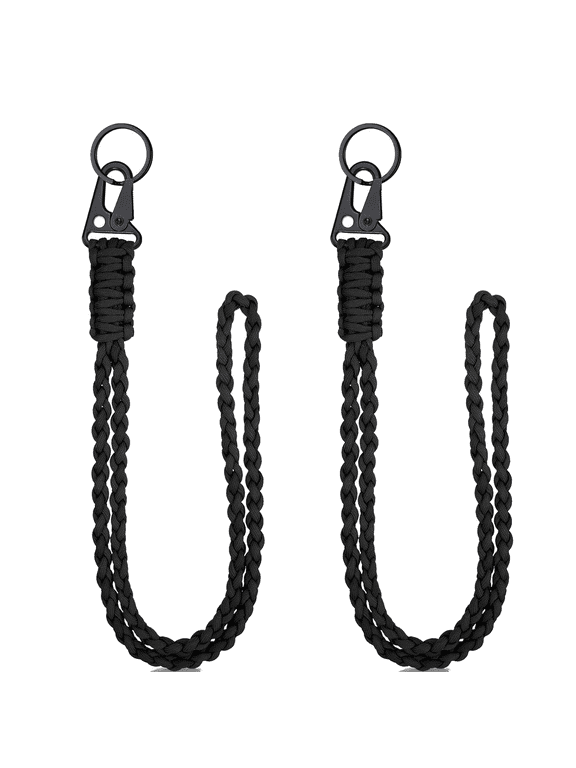 2pcs Key Lanyard for Men Tactical Heavy Duty Paracord Lanyard Braided Rope Key Chain Lanyards Men