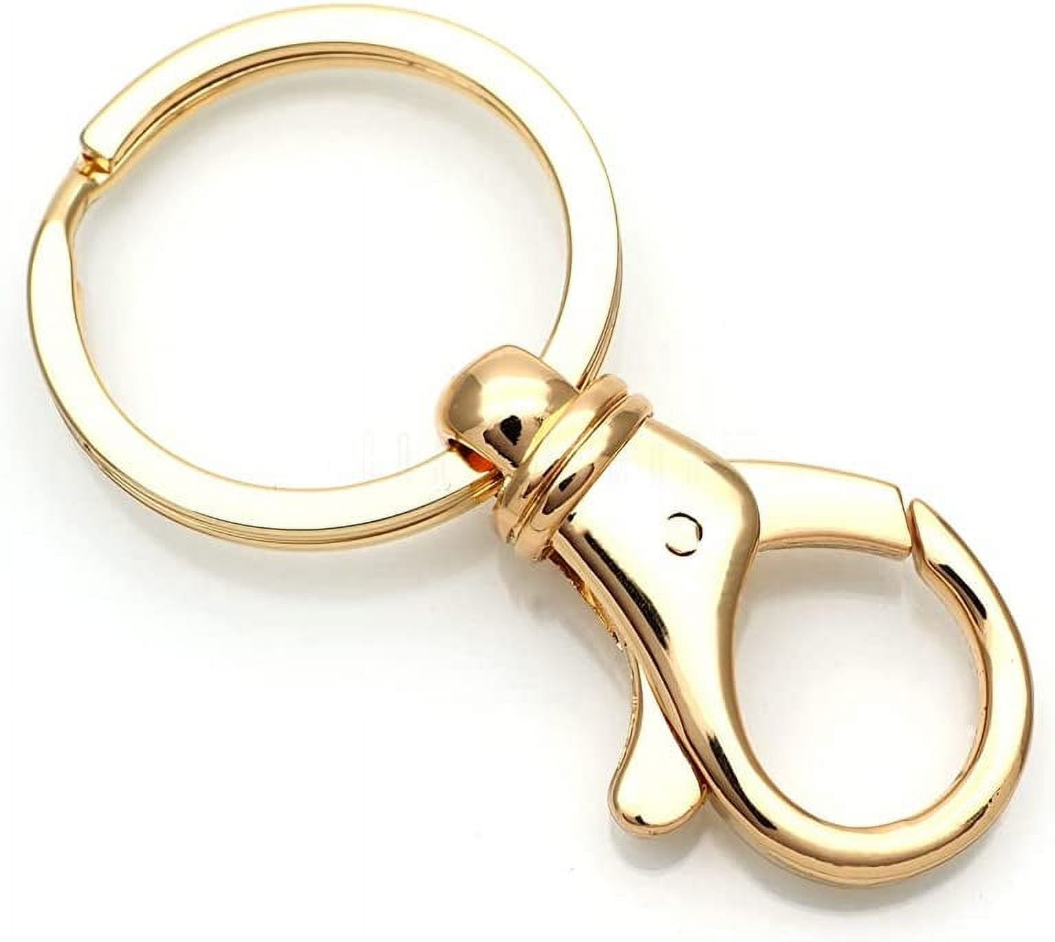 CORHAD 10pcs Split Spring Buckle DIY Gold Key Rings Key Accessory Keychain  Clasp Holder Carabiner Keychain Metal Key Rings Gold o Ring Circular Key