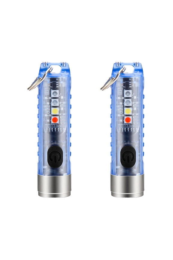 2pcs Keychain Light Adjustable Mini Led Flashlight Tiny Light Torch Keyring