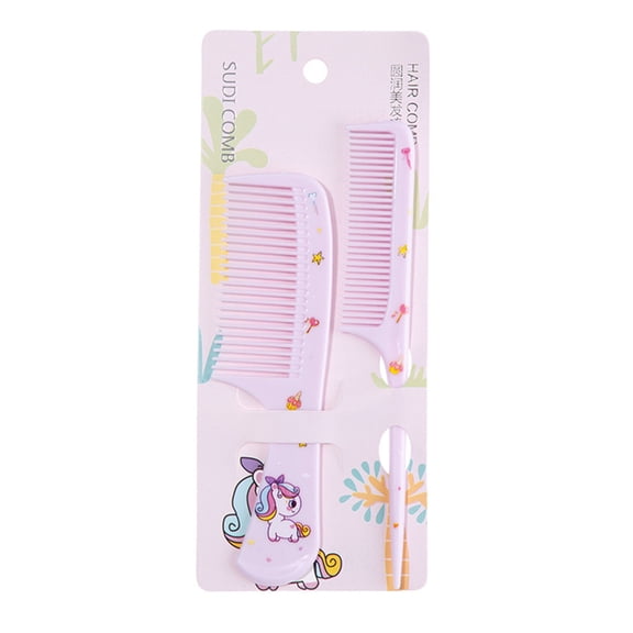 2pcs Kids Hair Combs Set Cartoon Children Hairdressing Comb with Pointed Tail Comb Parting Comb Wide Teeth Comb