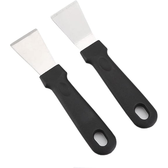 2pcs Kitchen Cleaning Spatula - Fume Shovel,Cleaning Shovel,Stainless Steel Ice Shovel for Refrigerator Fridge Freezer