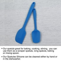 2pcs Kitchen Cooking Silicone Spatula Set Heat Resistant Turners Scraper Cooking Utensils Blue