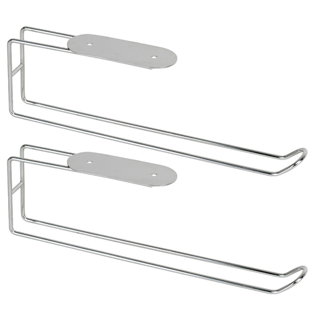 2pcs Kitchen Paper Towel Holder Wall Mount Paper Towel Rack Metal Roll
