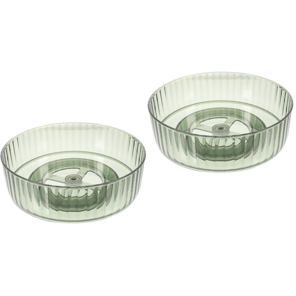 2pcs Kitchen Rotating Spice Rack Countertop Turntable Organizer Kitchen Spice Jar Rack Round Cosmetic Tray