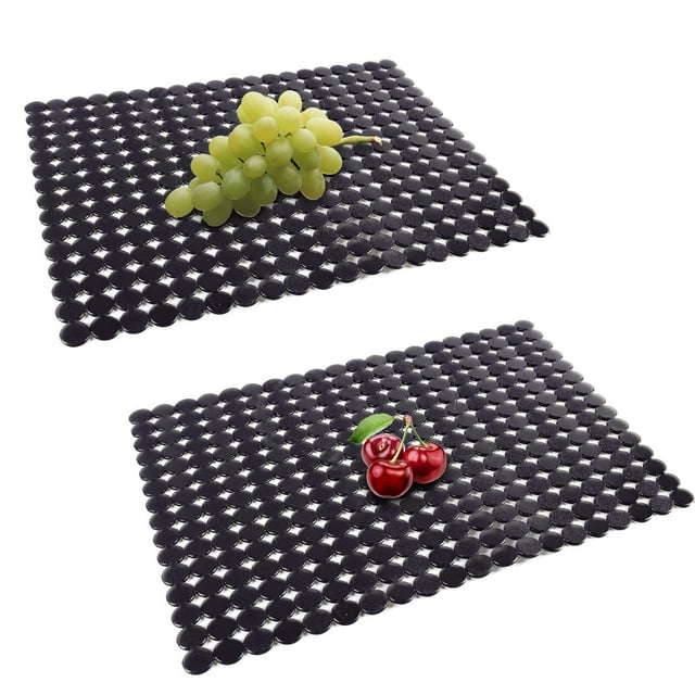 2pcs Kitchen Sink Mat Fast Draining Sink Mat Protectors Mat Dots Design