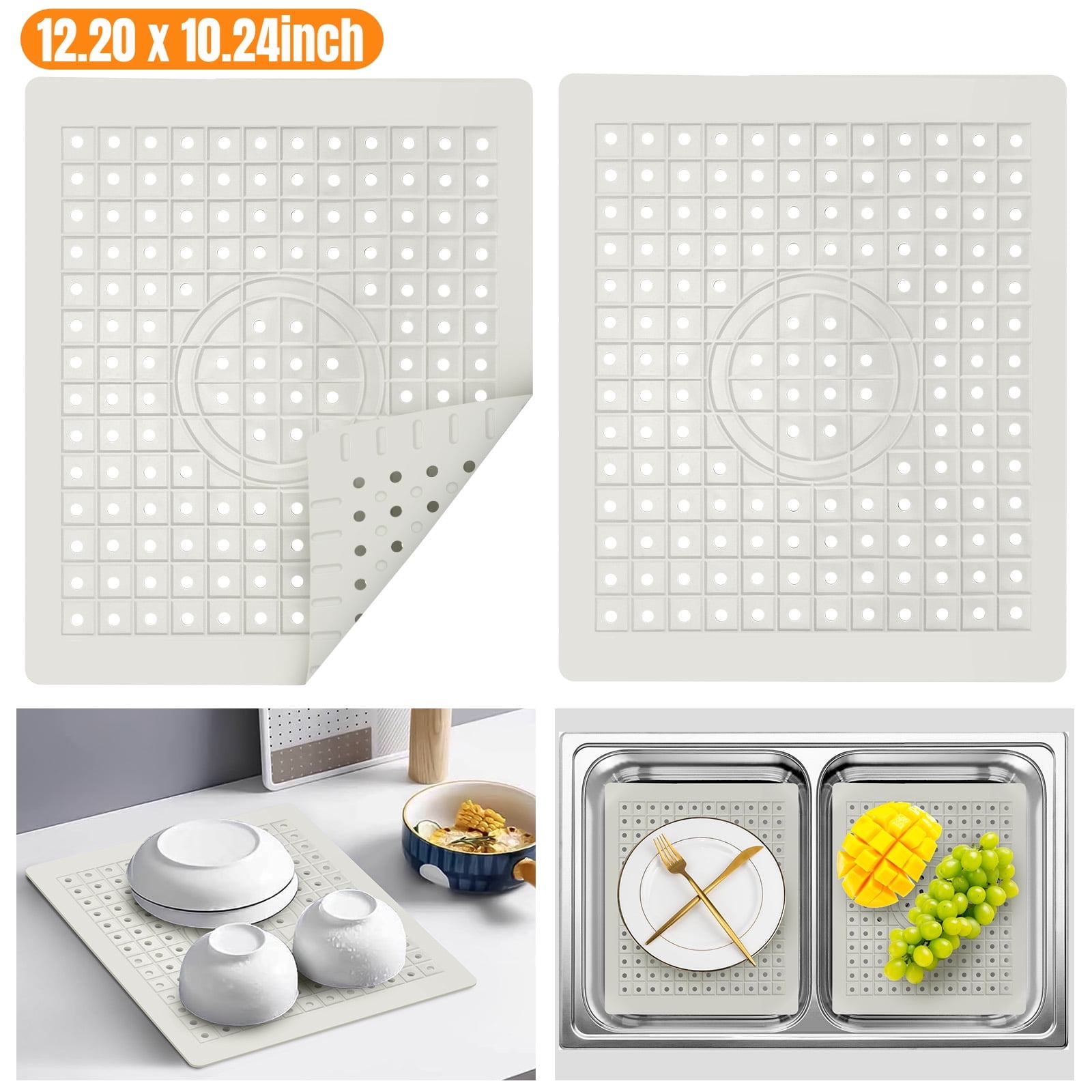 2pcs Kitchen Sink Mats, EEEkit Sink Protectors for Kitchen Stainless