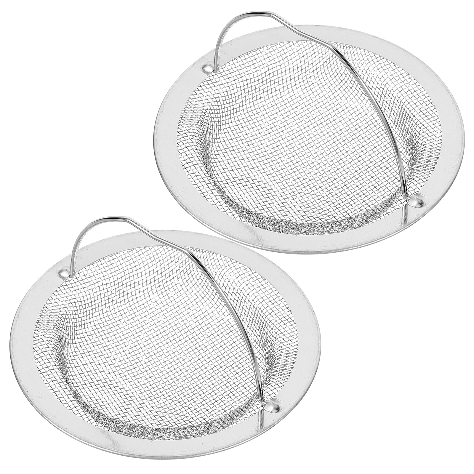 2pcs Kitchen Sink Strainers Stainless Steel Drain Catchers Bathroom