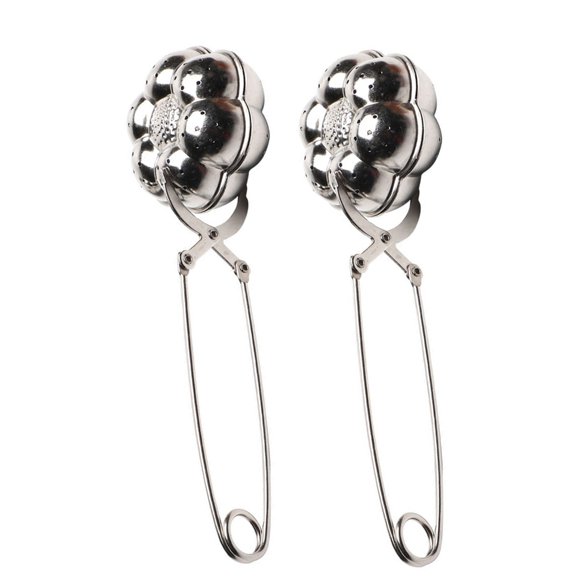 2pcs Kitchen Teas Brewing Tool Artistic Pumpkin Themed Strainer 304 Stainless Steel Practical Kitchen Teaware