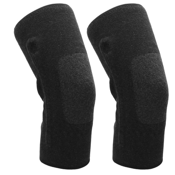 2pcs Knee Braces Graphene Warm Protective Prevent Slip Knee Compression Sleeve with Spring Stabilizers for Men WomenL