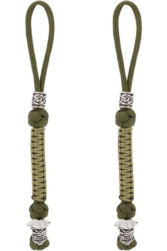 2pcs Knife Lanyards with Alloy Beads Tactical Lanyard Car Keychain with Strap