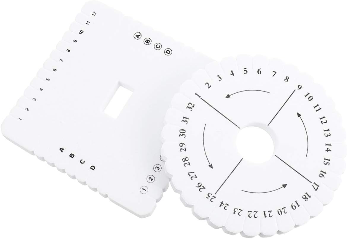 2pcs Kumihimo Beading Cord Disc Disk Round Square Braiding Plate Cord ...