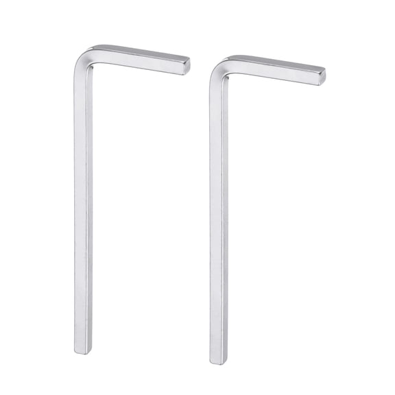 2pcs L-Shaped Square Head Wrench 8mm Carbon Steel L-Key 4 Points Metric Bolt Wrenches Repairing Tool for Basic Home Repair DIY Project and General Applications