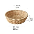 thumbnail image 1 of 2pcs L Size Wicker Bread Basket Wicker Fruit Baskets Natural Wicker Bowl Willow Woven Bread Basket Bread Serving Basket, 1 of 10