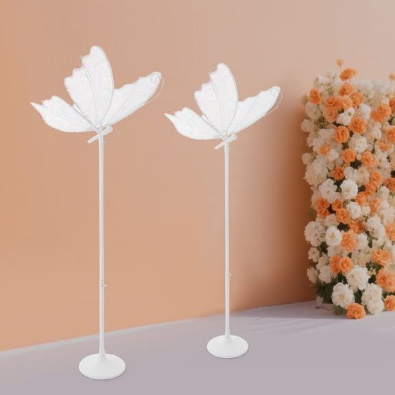 2pcs LED Ambient Light, Butterfly RGB Floor Lamp, Adjustable Height Wedding Decoration Light 60cm