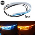 2pcs LED DRL Car Daytime Running Light Flexible Waterproof Strip Auto