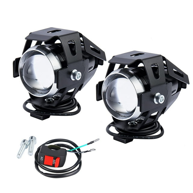2pcs LED Motorcycle Headlight Waterproof Super Bright Motorcycle Front